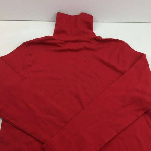 White Stag Womens Long Sleeve Red Cotton Turtleneck Top Size XL 16-18 - Picture 8 of 8